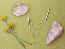 Load image into Gallery viewer, Gold Vermeil Baseline 01 Threaders